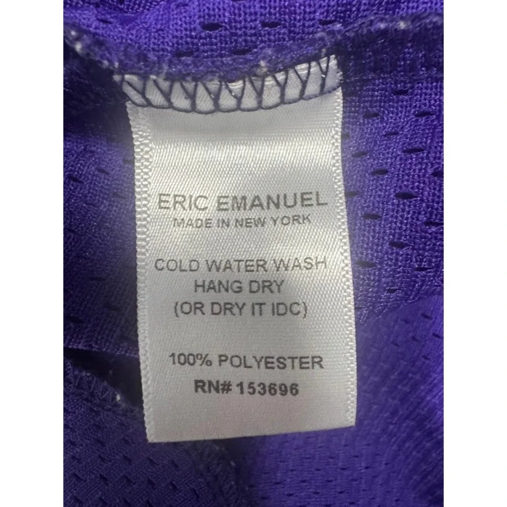 Eric Emanuel Basic Mesh Shorts Purple Orange EE Logo Mens Size Medium Made in NY